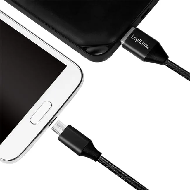 LogiLink micro USB w oplocie 0.3m czarny — image 3
