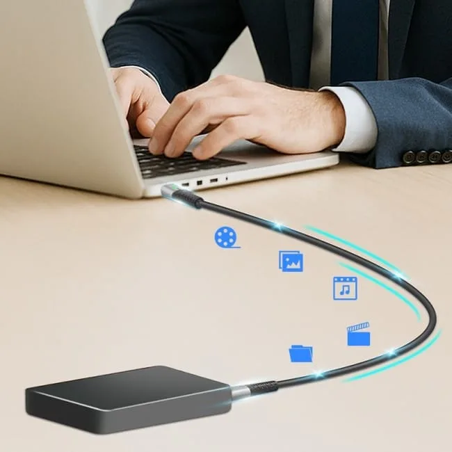 LogiLink USB-C 20 Gb/s, 100W 0.5m w oplocie czarny — image 3