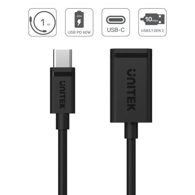 Unitek Adapter USB-C (M) do USB-A (F) 10Gbps 60 W — image 2