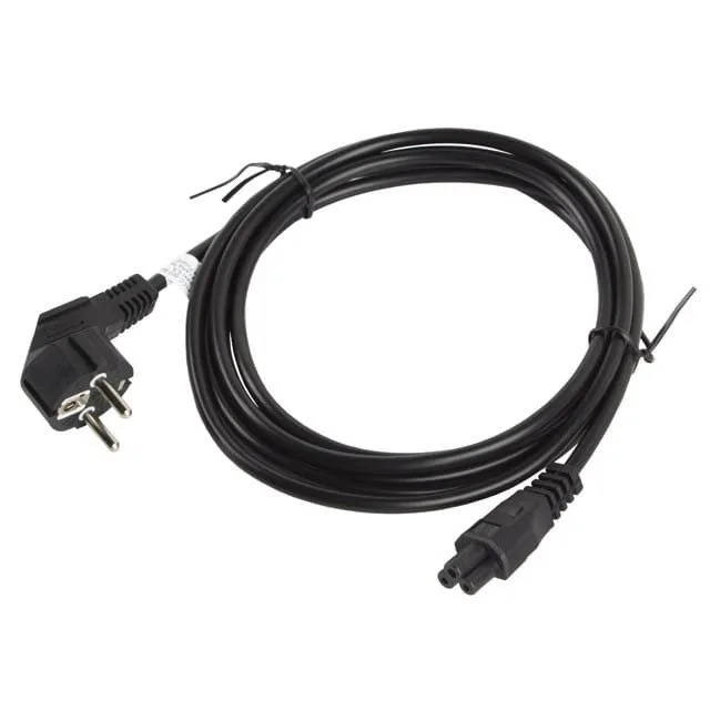 Lanberg kabel zasilający CEE 7/7 - C5 3m VDE czarny koniczynka — image 2