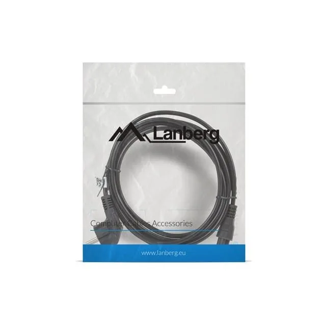 Lanberg kabel zasilający CEE 7/7 - C5 3m VDE czarny koniczynka — image 4