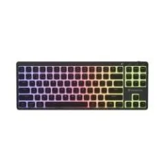 Klawiatura gamingowa Genesis Thor 430 TKL Outemu Silent Pink bezprzewodowa mechaniczna podświetlana czarna Hot-Swap Slim