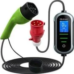 Qoltec 2w1 Typ2 | 11kW | 400V | Wi-fi | TUYA | SMART LIFE | LCD | Przenośna | Wallbox | 5m