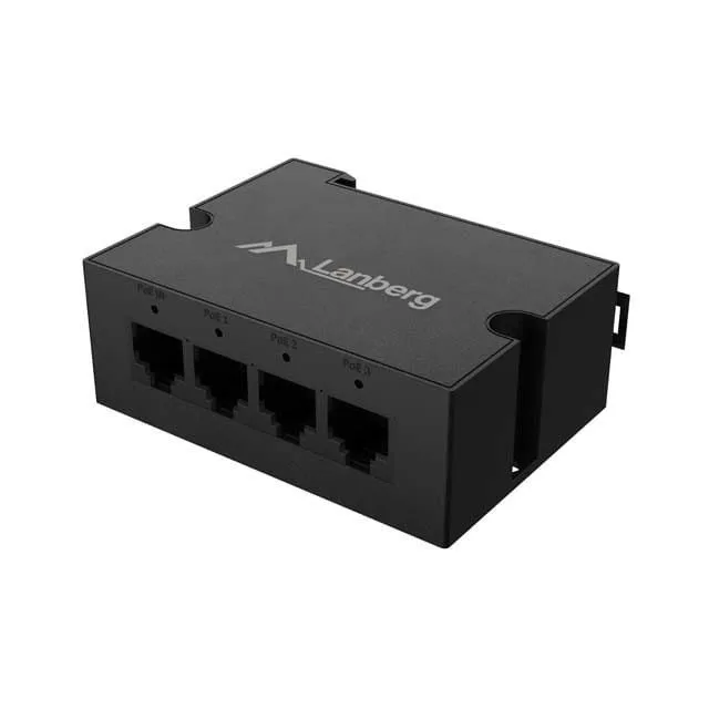 Lanberg switch DIN-GE4-BT-90W 1xIn 3xOut 1Gb POE extender gigabit ethernet DIN rail — image 1