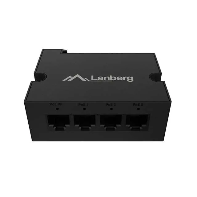 Lanberg switch DIN-GE4-BT-90W 1xIn 3xOut 1Gb POE extender gigabit ethernet DIN rail — image 4