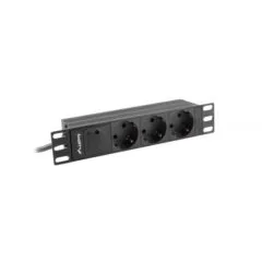 Lanberg listwa zasilająca rack PDU 10" 1U 10A 2m 3x Schuko czarna C14