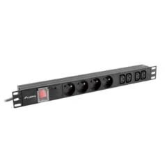 Lanberg listwa zasilająca rack PDU 19" 1U 16A 4x PL 4x IEC C13 2m czarna
