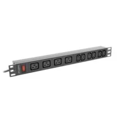 Lanberg listwa zasilająca rack PDU 19" 1U 16A 4x C19, 6x C13 2m czarna C20