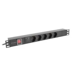 Lanberg listwa zasilająca rack PDU 19" 1U 10A 5x Schuko 2m czarna C14
