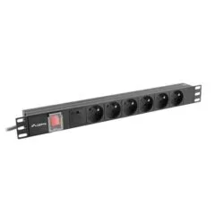 Lanberg listwa zasilająca rack PDU 19" 1U 10A 6x PL 2m czarna C14
