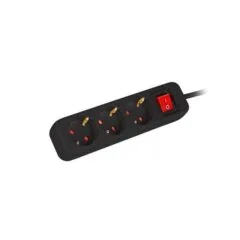 Lanberg listwa przedłużacz 1.5m 3x Schuko z wyłącznikiem czarna