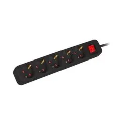 Lanberg 5 gniazd Schuko 3.0m | czarny