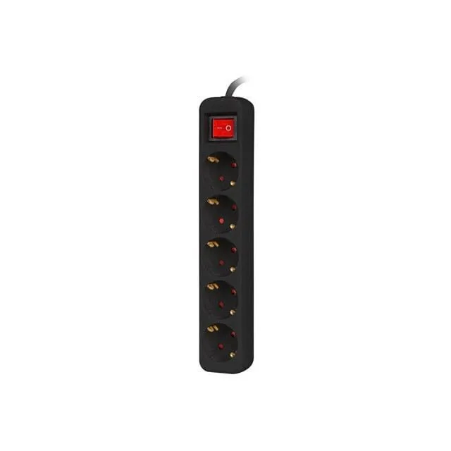 Lanberg 5 gniazd Schuko 3.0m | czarny — image 3