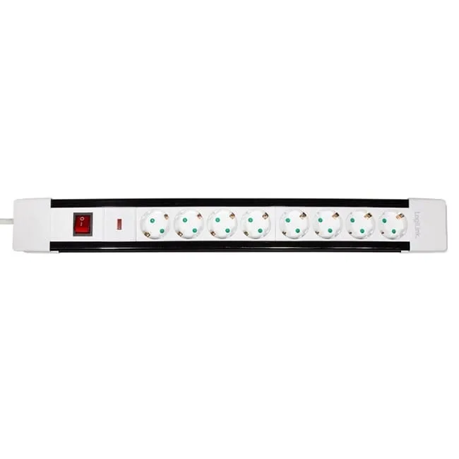 LogiLink 8 gniazd 3.0m czarno-biała — image 2