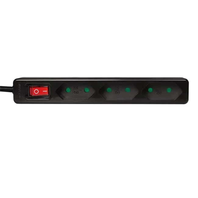 LogiLink 3 gniazda 1.5m czarna | wyłącznik — image 2