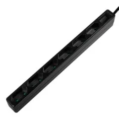 LogiLink 6 gniazd 1.5m czarna | LPS231B