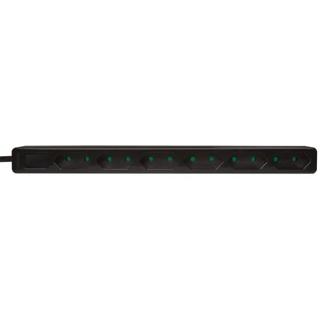 LogiLink 6 gniazd 1.5m czarna | LPS231B — image 2