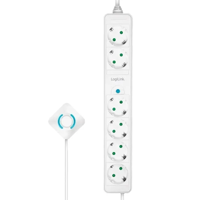 LogiLink 6 gniazd 1.5m biała LPS271 — image 2