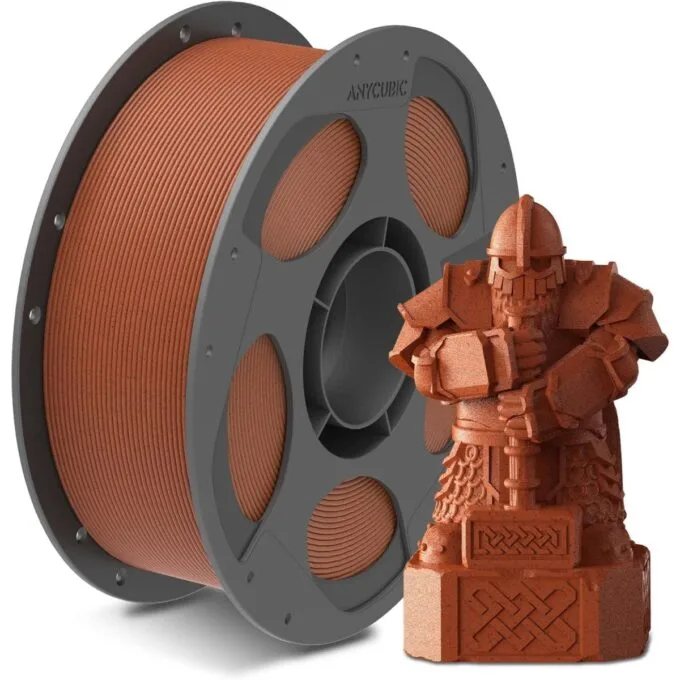 Anycubic PLA Filament Brick Red 1Kg.  Ideal Usage: Planters, flower pots, architectural replicas, terracotta-style pottery, tiles, and rustic home decor elements. — image 1