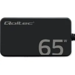 Qoltec 65W GaN Super Fast SLIM | PD | 5-20V | 3.25A | USB-C 3.1 | Laptop | MacBook |Smartfon | + kabel