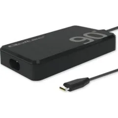 Qoltec 90W GaN Super Fast SLIM | PD | 5-20V | 4.5A | USB-C 3.1 | Laptop | MacBook | Smartfon | + kabel