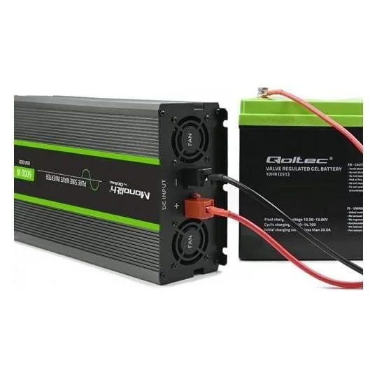 Qoltec Monolith | 3000W | 6000W | 24V na 230V | Czysty Sinus | LCD — image 11