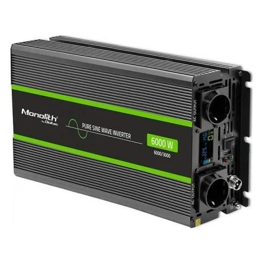Qoltec Monolith | 3000W | 6000W | 24V na 230V | Czysty Sinus | LCD — image 2
