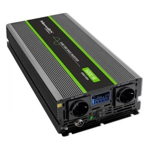 Qoltec Monolith | 3000W | 6000W | 24V na 230V | Czysty Sinus | LCD — image 3
