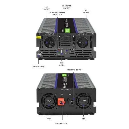 Qoltec Monolith 6000 MS Wave | 12V na 230V | 3000/6000W | USB — image 8