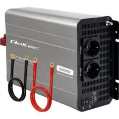 Qoltec MS Wave | 12V na 230V | 3000/6000W | USB