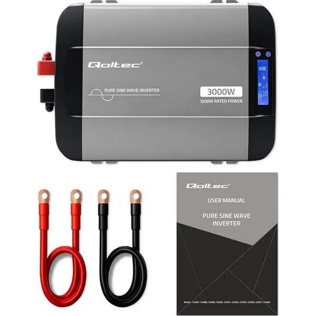 Qoltec Pure Sine Wave | 12V na 230V | 1500/3000W — image 4