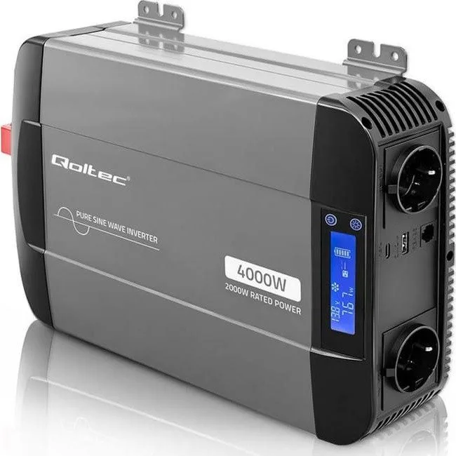 Qoltec Pure Sine Wave | 12V na 230V | 2000/4000W — image 2