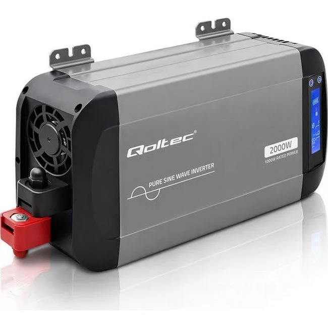 Qoltec Pure Sine Wave | 12V na 230V | 1000/2000W — image 2