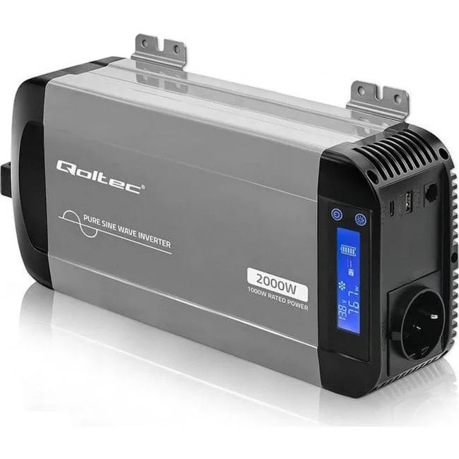 Qoltec Pure Sine Wave | 12V na 230V | 1000/2000W — image 3