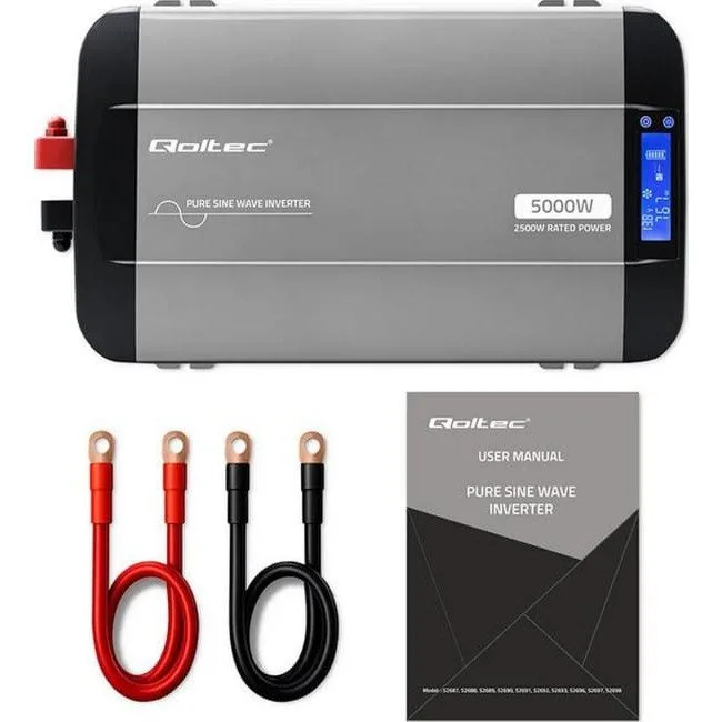 Qoltec Pure Sine Wave | 12V na 230V | 2500/5000W — image 3