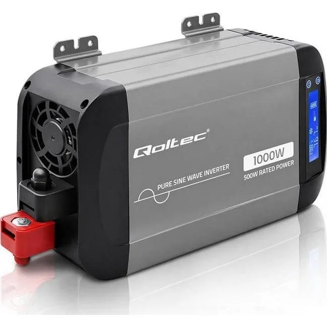 Qoltec Pure Sine Wave | 12V na 230V | 500/1000W — image 2