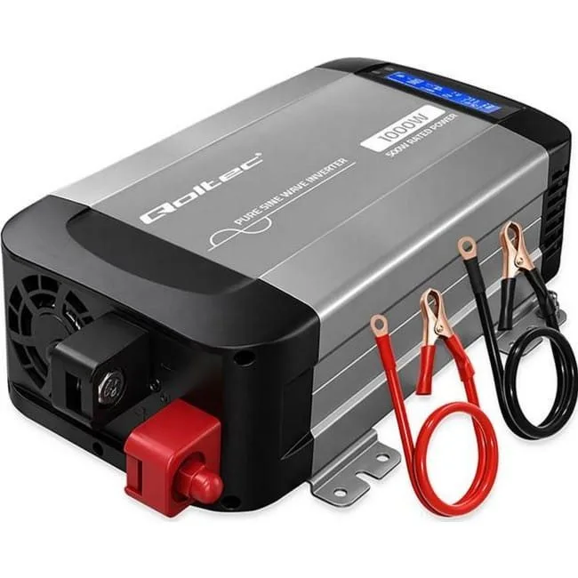 Qoltec Pure Sine Wave | 12V na 230V | 500/1000W — image 3