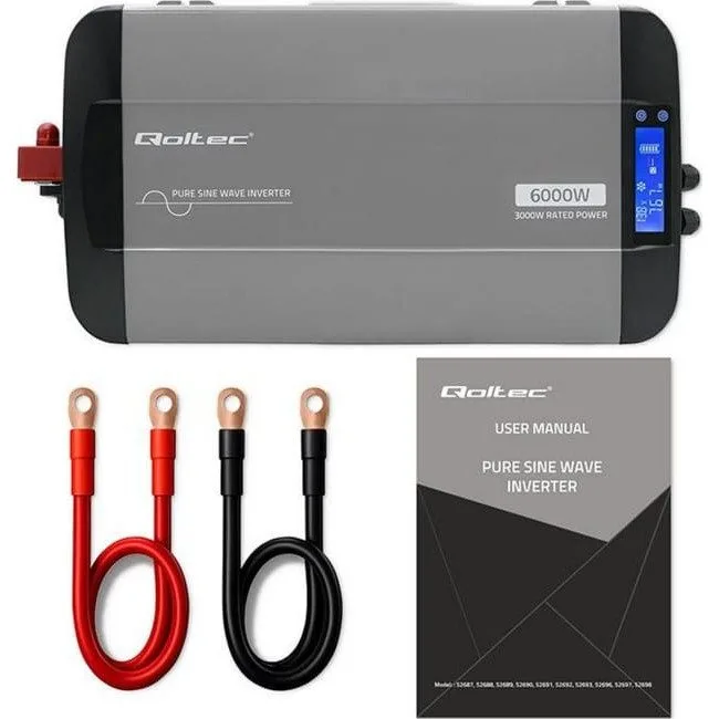 Qoltec Pure Sine Wave | 12V na 230V | 3000/6000W — image 4