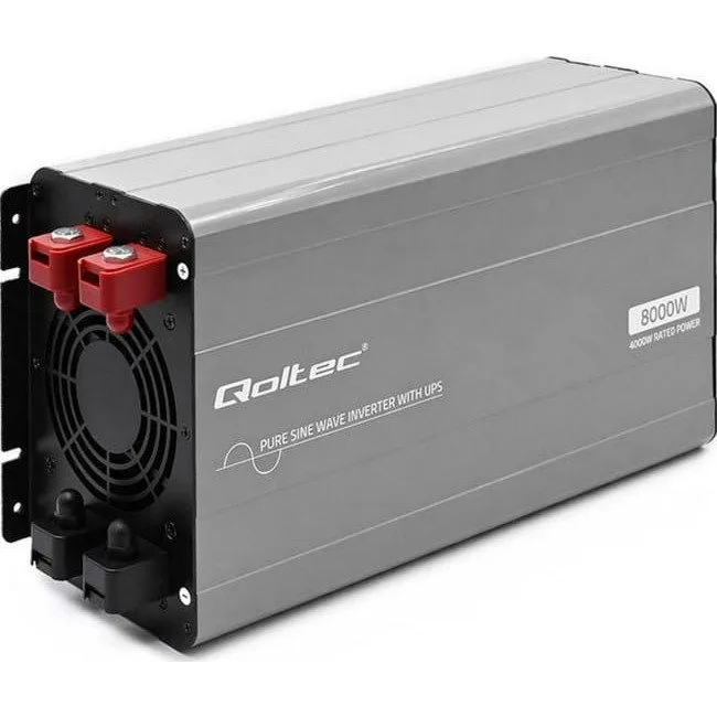 Qoltec Pure Sine Wave | 12V na 230V | 4000/8000W | UPS BYPASS — image 3