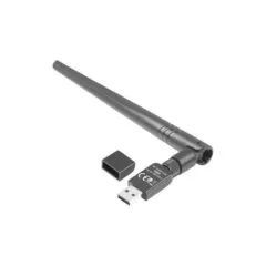 Lanberg bezprzewodowa karta sieciowa WiFi USB 2.0 N300 1 wewnętrzna +1 zewnętrzna antena