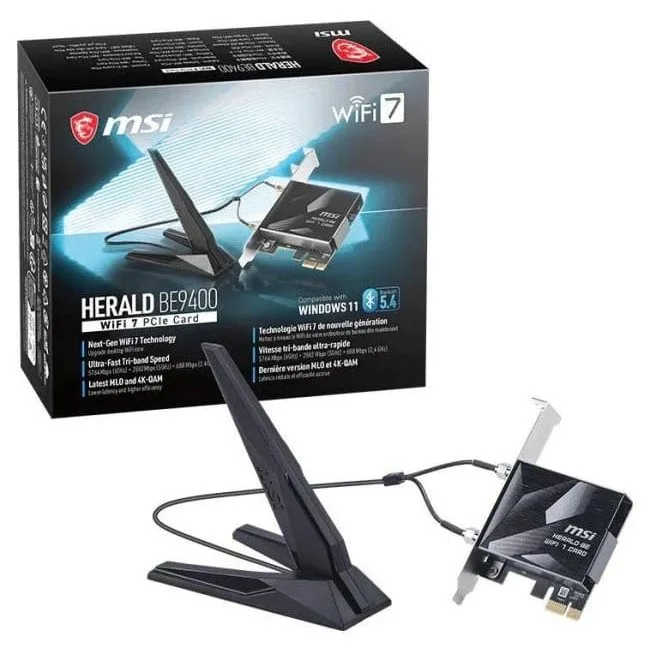 MSI HERALD BE9400 WiFi 7 PCIe — image 1