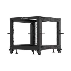 Lanberg Open Rack 9U 600x600-1100 regulowany czarny