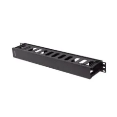 Lanberg Organizer Kabli 19" 1U plastikowy z zaślepką typ A czarny