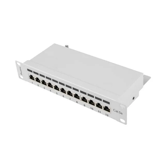 Lanberg Patch Panel 12 port 1U 10" kat.5E FTP ekranowany szary — image 1