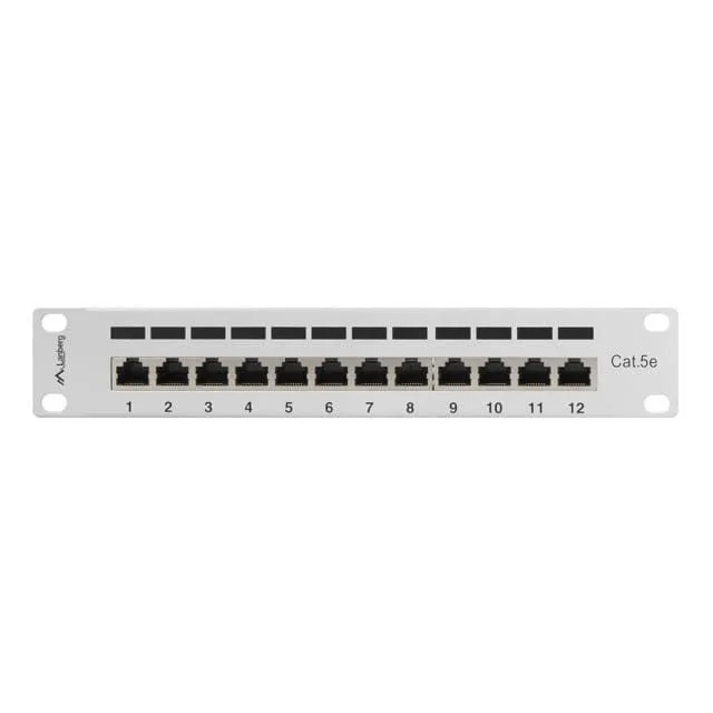 Lanberg Patch Panel 12 port 1U 10" kat.5E FTP ekranowany szary — image 2