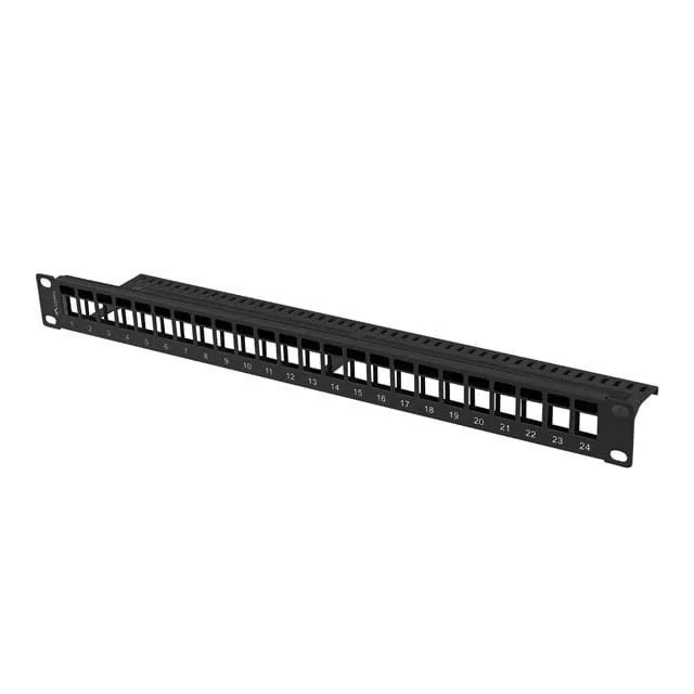 Lanberg Patch Panel pusty 24 port 1U 19" do modułów Keystone czarny — image 1