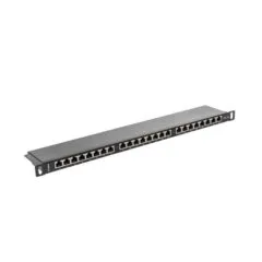 Lanberg Patch Panel 24 port 0.5U 19" kat.5E FTP ekranowany czarny