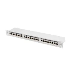 Lanberg Patch Panel 24 port 1U 19" kat.6A FTP ekranowany szary