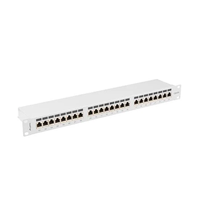 Lanberg Patch Panel 24 port 1U 19" kat.6A FTP ekranowany szary — image 2
