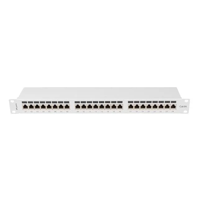 Lanberg Patch Panel 24 port 1U 19" kat.6A FTP ekranowany szary — image 4
